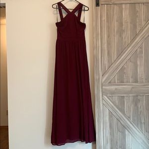 Burgundy bridesmaid dress, lulus